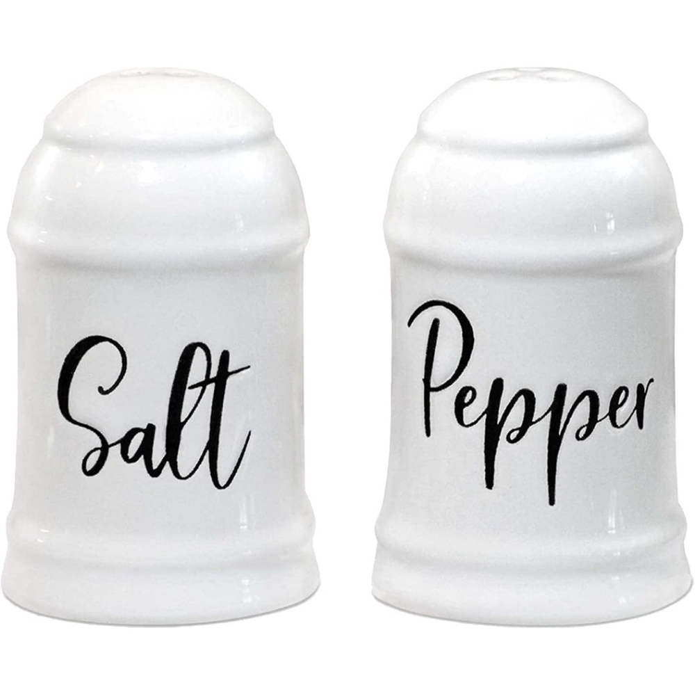 Classic White Salt and Pepper Shaker Set